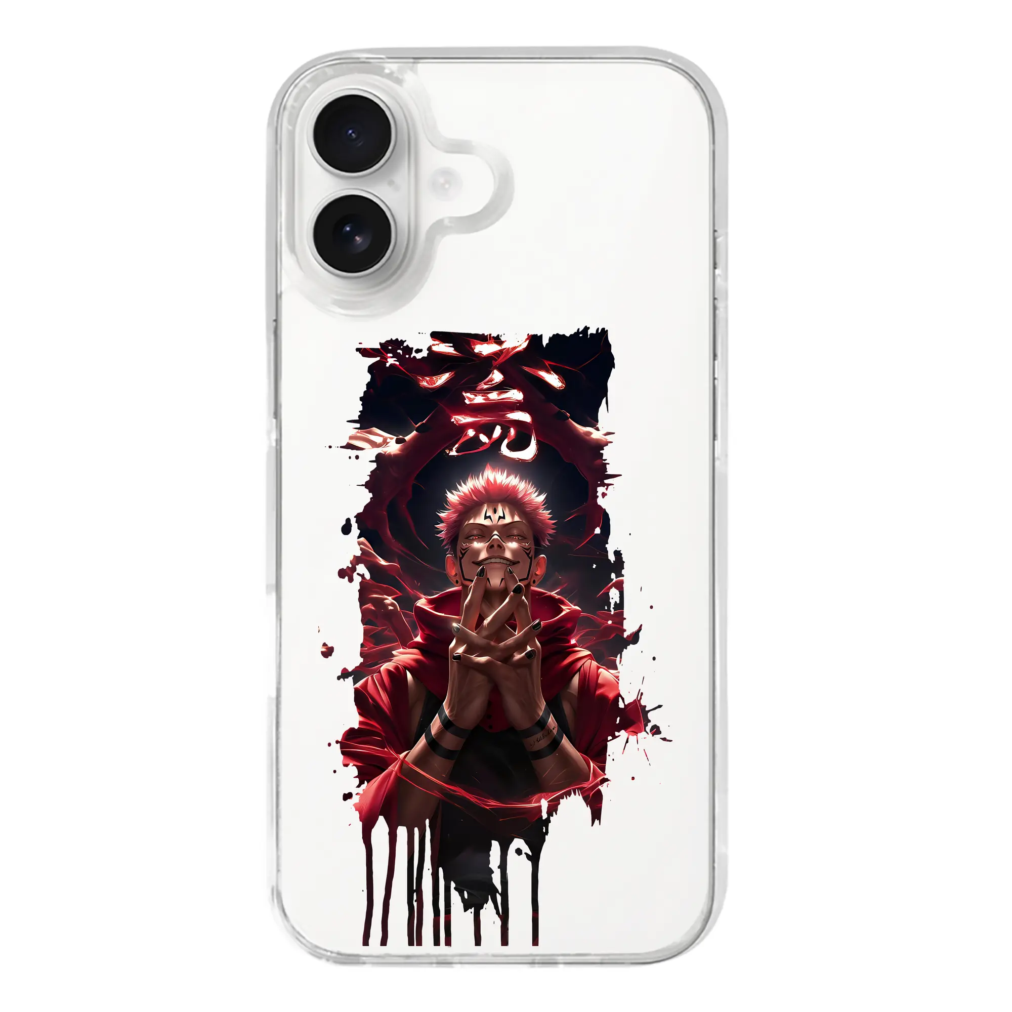 呪術廻戦 グッズ,両面宿儺 - iPhone 17シリーズ 透明スマホケース – 薄型・耐衝撃・精密フィット保護カバー